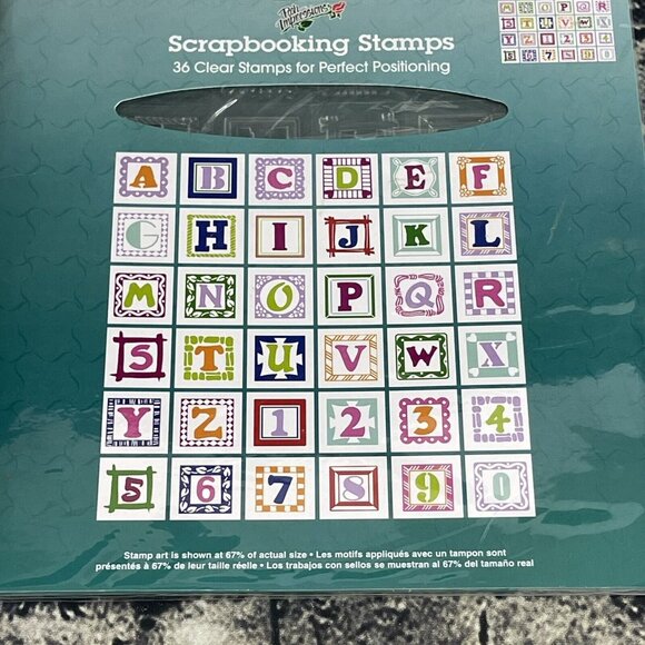 Scrapbooking Stamps QUILTED ALPHABET All Night Media 36 clear stamps 91404 - Picture 4 of 12